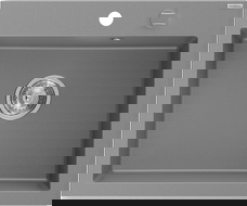 Mexen Elix zlewozmywak granitowy 1-komorowy 600 x 500 mm, szary, syfon chrom - 6525601005-71