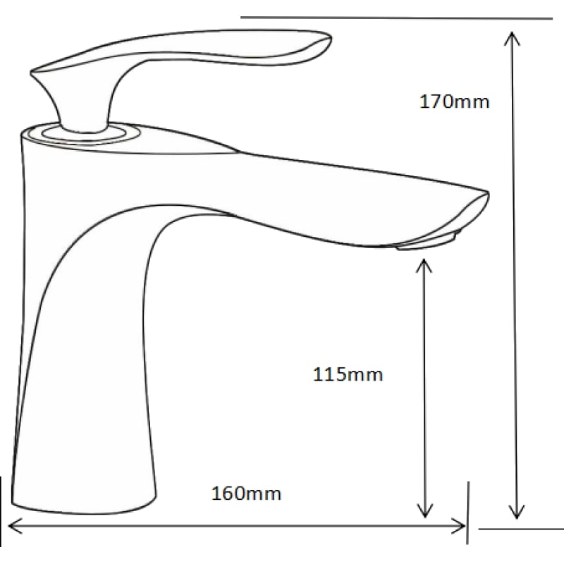 Mexen Lily bateria umywalkowa, biała/złota - 73600-25
