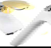 Mexen Lily torneira de lavatório, branco/dourado - 73600-25