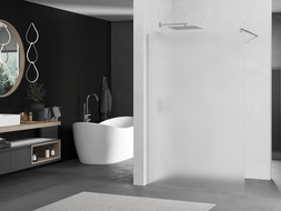 Mexen Kioto ścianka prysznicowa Walk-in 140 x 200 cm, szron 8 mm, chrom - 800-140-101-01-30