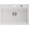 Mexen Elix 1-Bowl Granite Sink 700 x 500 mm, White, Chrome Siphon - 6526701005-20