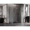Mexen Lunar-F L Faltdusche rechts 80 x 70 cm, transparent, gebürstetes Kupfer - 836L-080-070-65-00-P