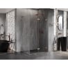 Mexen Lunar-F L Faltdusche rechts 80 x 70 cm, transparent, gebürstetes Kupfer - 836L-080-070-65-00-P