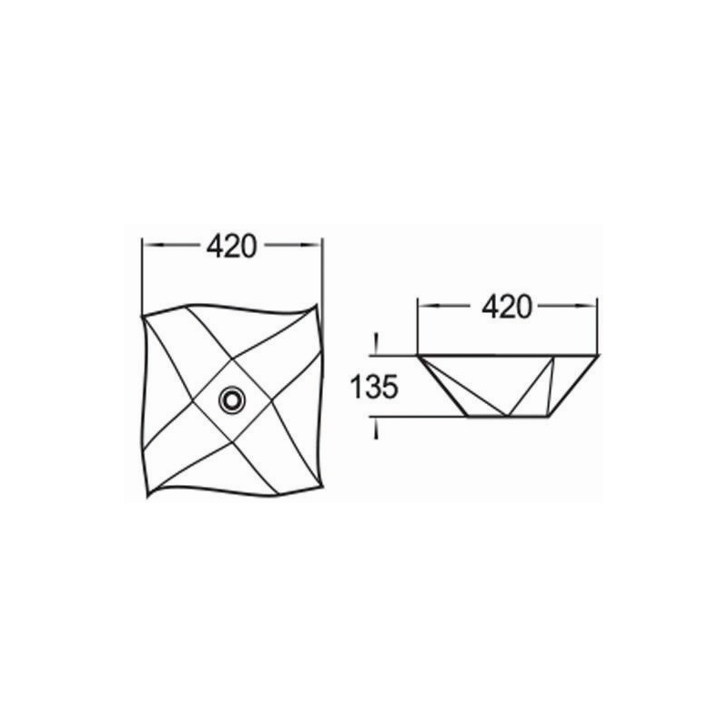 Mexen Elvira countertop washbasin 42 x 42 cm, white - 21894200