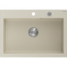 Mexen Elix granitni sudoper s jednom komorom 700 x 500 mm, bež, kromirani sifon - 6526701005-69