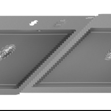 Mexen Elix granitīga viena nodalījuma izlietne 700 x 500 mm, pelēka, hromēts sifons - 6526701005-71