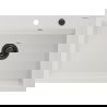 Mexen Elix granieten spoelbak 1-kamer 700 x 500 mm, wit, zwarte sifon - 6526701005-20-B