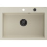 Mexen Elix graniidist 1-kauseline valamu 700 x 500 mm, beež, must sifoon - 6526701005-69-B