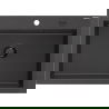 Mexen Elix granieten gootsteen 1-komerig 700 x 500 mm, zwart gespikkeld, zwarte sifon - 6526701005-76-B