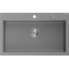 Mexen Elix évier de cuisine 1 bac en granit 800 x 500 mm, gris, siphon chromé - 6527801005-71