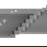 Mexen Elix granitdiskho med en kammare 800 x 500 mm, grå, krom sifon - 6527801005-71