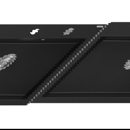 Mexen Elix graniittiallas, 1-osasä 800 x 500 mm, musta, kromi sifoni - 6527801005-77