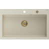 Mexen Elix graniidist valamu 1-kauseline 800 x 500 mm, beež, sifoon kuldne - 6527801005-69-G