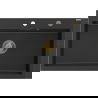 Mexen Elix Granitspüle, 1-Becken, 800 x 500 mm, schwarz/silber metallic, Goldsiphon - 6527801005-73-G