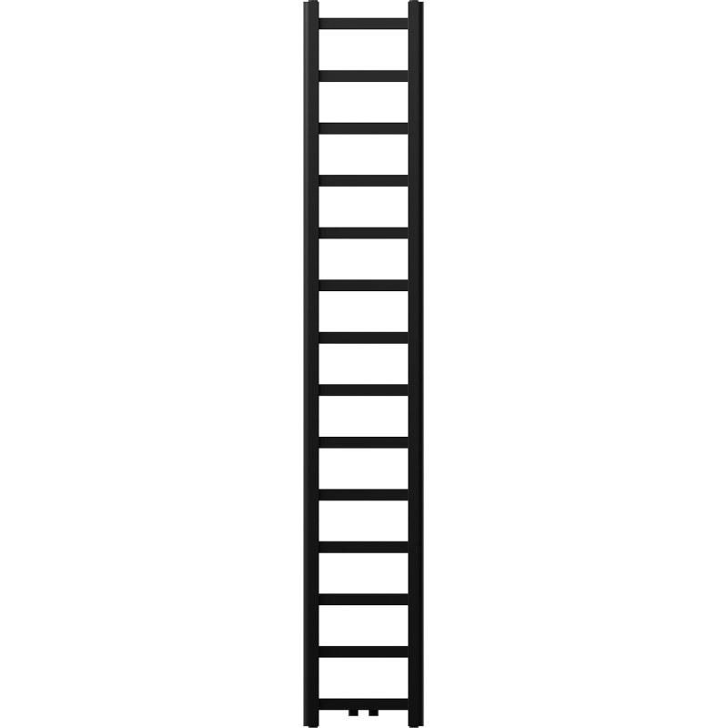 Mexen Bolt vannitoa radiaator 1800 x 300 mm, 351 W, must - W126-1800-300-00-70