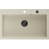 Mexen Elix granitni sudoper s jednom komorom 800 x 500 mm, bež, crni sifon - 6527801005-69-B