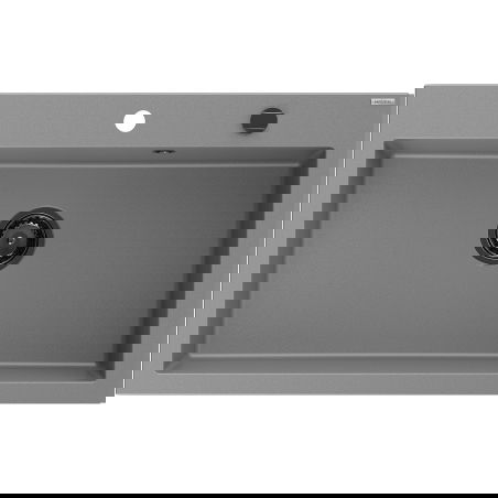 Mexen Elix granitdiskho med en skål 800 x 500 mm, grå, svart avlopp - 6527801005-71-B