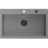 Mexen Elix ühekambriline graniitvalamu 800 x 500 mm, hall, must sifoon - 6527801005-71-B