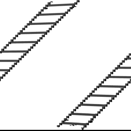 Mexen Bolt kopalniški radiator 1800 x 500 mm, 460 W, črna - W126-1800-500-00-70