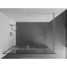 Mexen Kioto+ dušisein riiuliga Walk-in 90 x 200 cm, valge muster, kroom - 800-090-121-01-85
