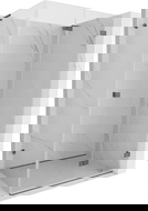 Mexen Lunar-F L Faltdusche rechts 90 x 80 cm, transparent, gebürstetes Gun Gray - 836L-090-080-66-00-P