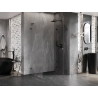 Mexen Lunar-F L preklopna tuš kabina desna 90 x 80 cm, prozirna, brušena siva - 836L-090-080-66-00-P