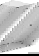 Mexen Lunar-F L inklapbare douchecabine rechts 100 x 80 cm, transparant, geborsteld gun grijs - 836L-100-080-66-00-P