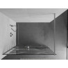 Mexen Kioto+ dušisein riiuliga Walk-in 70 x 200 cm, valge laine, kroom - 800-070-121-01-97
