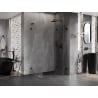 Mexen Lunar-F L cabine de douche pliante droite 95 x 80 cm, transparent, noir - 836L-095-080-70-00-P