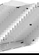 Mexen Lunar-F L Duschkabine faltbar rechts 100 x 80 cm, transparent, schwarz - 836L-100-080-70-00-P