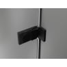 Mexen Lunar-F L Folding Shower Enclosure Right 90 x 90 cm, Transparent, Black - 836L-090-090-70-00-P