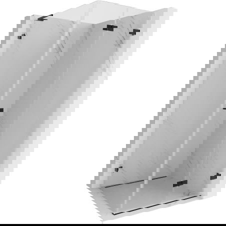 Mexen Lunar-F L αναδιπλούμενη καμπίνα ντους δεξιά 100 x 100 εκ., διάφανη, μαύρη