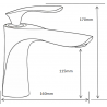 Mexen Lily robinet de lavabo, noir - 73600-70