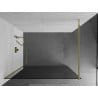 Mexen Kioto Walk-in Duschwand 130 x 200 cm, Graphit 8 mm, Gold - 800-130-101-50-40