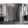 Mexen Lunar-F L sklopiva desna tuš kabina 90 x 80 cm, prozirna, gun metal - 836L-090-080-95-00-P