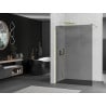 Mexen Kioto ścianka prysznicowa Walk-in 140 x 200 cm, grafit 8 mm, złota - 800-140-101-50-40