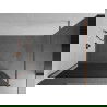 Mexen Kioto Duschwand Walk-in 140 x 200 cm, Graphit 8 mm, Roségold - 800-140-101-60-40
