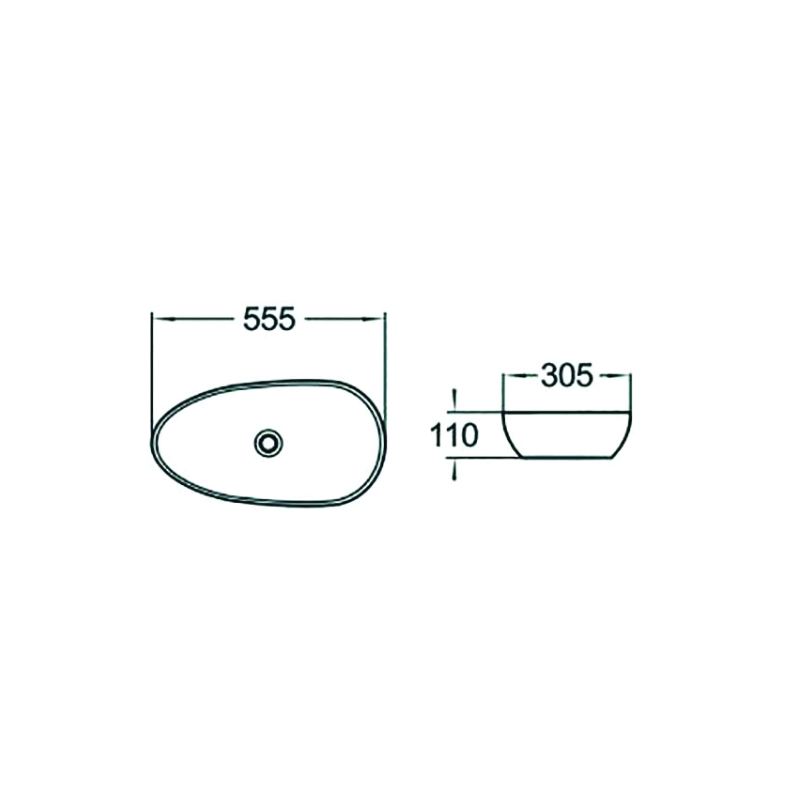 Mexen Lucia lavabo sur plan 55 x 30 cm, blanc - 21925500