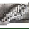Mexen Lunar-F L faltbare Duschkabine rechts 80 x 80 cm, transparent, gebürsteter Nickel - 836L-080-080-97-00-P