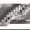 Mexen Lunar-F L faltbare Duschkabine rechts 80 x 80 cm, transparent, gebürsteter Nickel - 836L-080-080-97-00-P