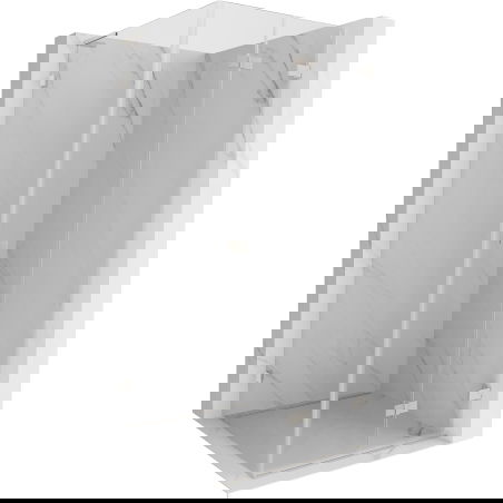 Mexen Lunar-F L faltbare Duschkabine rechts 80 x 80 cm, transparent, gebürsteter Nickel - 836L-080-080-97-00-P