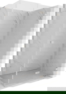 Mexen Lunar-F L Klappdusche rechts 85 x 80 cm, transparent, gebürsteter Nickel - 836L-085-080-97-00-P