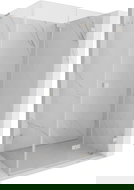 Mexen Lunar-F L opvouwbare douchecabine rechts 100 x 80 cm, transparant, geborsteld nikkel - 836L-100-080-97-00-P