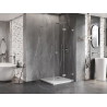 Mexen Lunar-F L kokkupandav parempoolne dušikabiin 90 x 90 cm, läbipaistev, harjatud nikkel - 836L-090-090-97-00-P