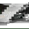 Mexen Kioto douchewand Walk-in 110 x 200 cm, wit patroon 8 mm, chroom - 800-110-101-01-85
