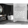 Mexen Kioto Duschwand Walk-in 110 x 200 cm, weißes Muster 8 mm, Chrom - 800-110-101-01-85