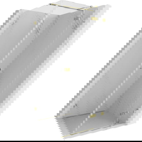 Mexen Lunar T Harmonikas duša kabīne labā 120 x 120 cm, caurspīdīga, zeltīta - 834T-120-120-50-00-P