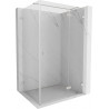 Mexen Lunar T desna zakretna tuš kabina 135 x 80 cm, prozirna, brušeni nikal - 834T-135-080-97-00-P