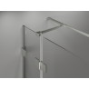 Mexen Lunar T desna zakretna tuš kabina 135 x 80 cm, prozirna, brušeni nikal - 834T-135-080-97-00-P