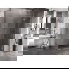 Mexen Lunar T Duschkabine schwenkbar rechts 140 x 80 cm, transparent, gebürsteter Nickel - 834T-140-080-97-00-P
